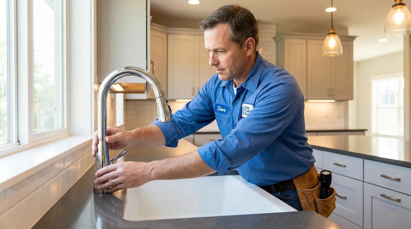 Kitchen faucet installation by Johns Plumbing LLC in Livingston